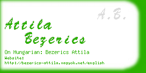 attila bezerics business card